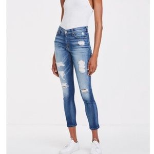 7 For All Mankind destroyed denim jeans
